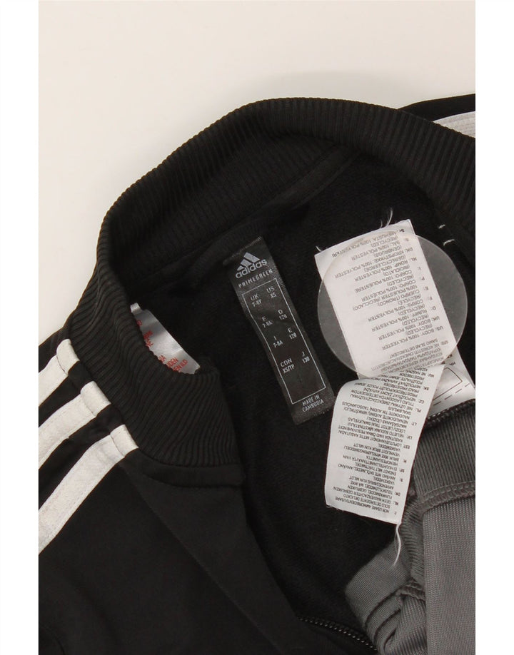 Jaqueta Adidas Meninos Treino Top 7-8 Anos Preto Colorblock Poliéster