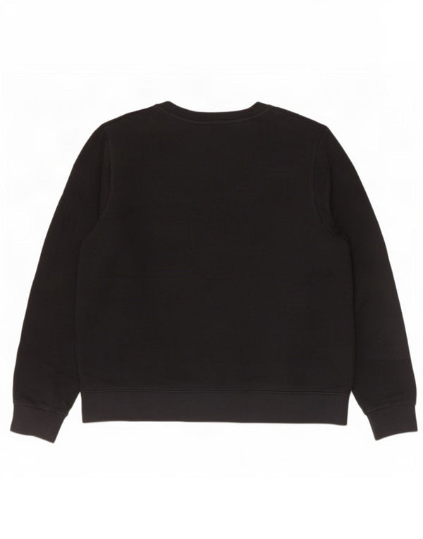 Wrangler feminino gráfico moletom jumper UK 16 grande algodão preto