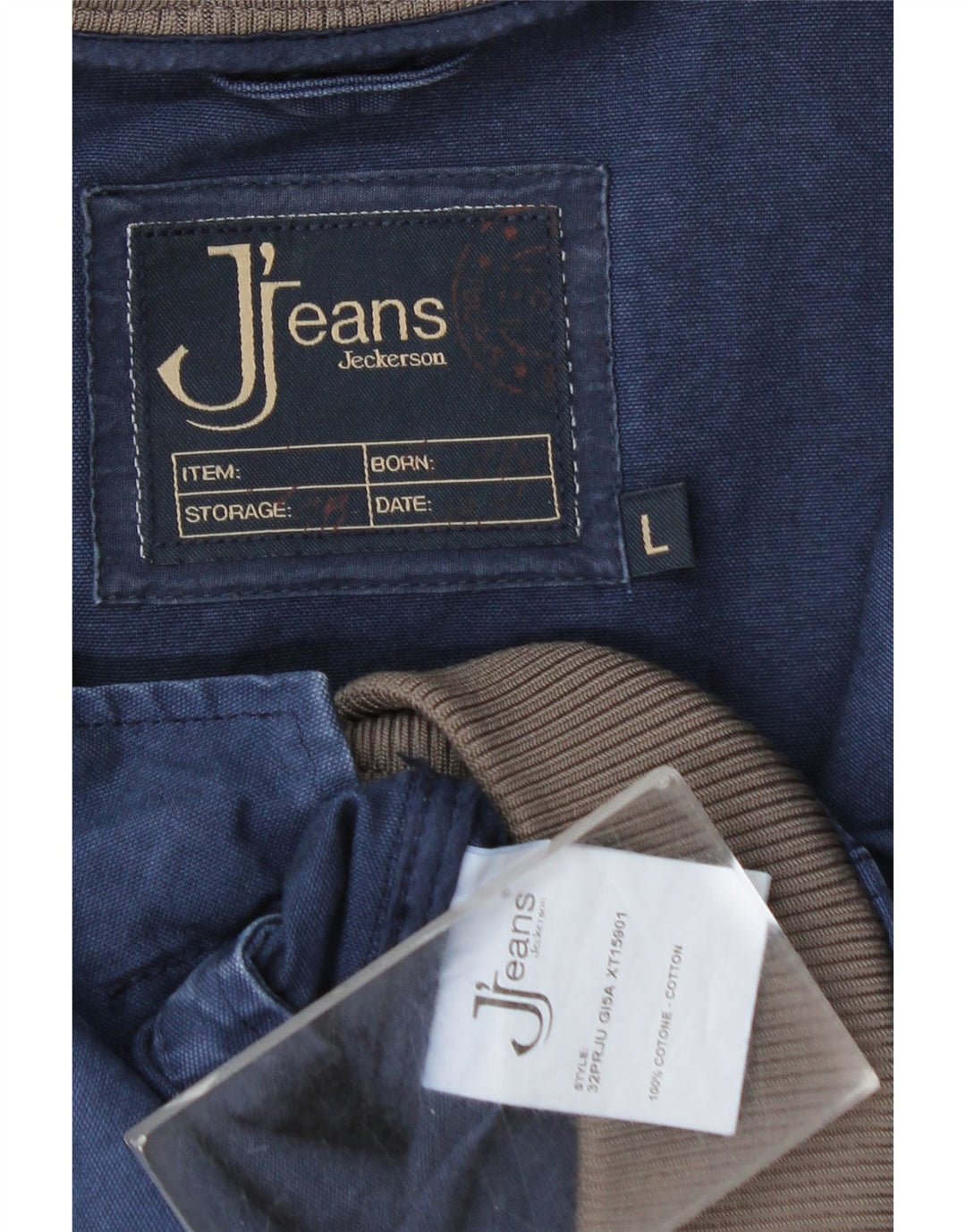 Jaqueta jeans masculina Jeckerson Reino Unido 40 grande algodão azul marinho