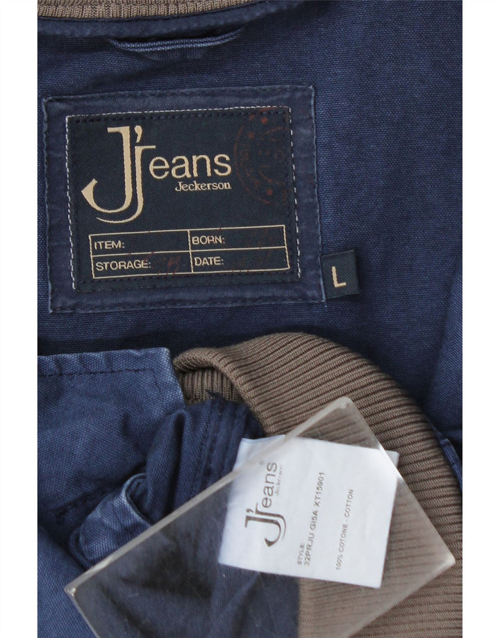 Jaqueta jeans masculina Jeckerson Reino Unido 40 grande algodão azul marinho