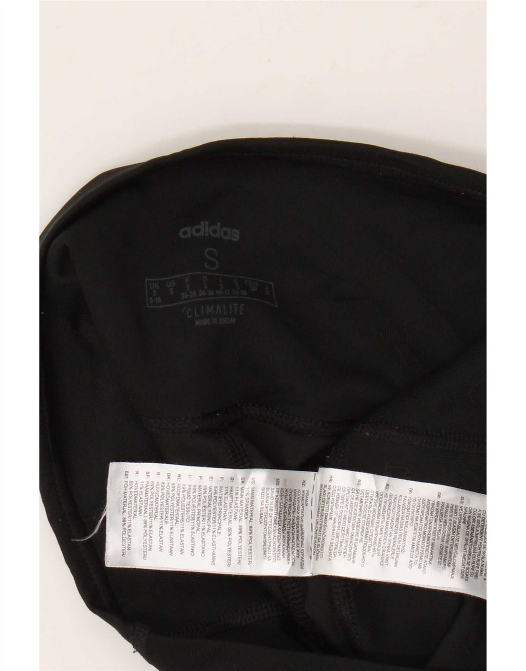 Adidas Womens Climalite Leggings UK 8/10 Pequeno Poliéster Preto