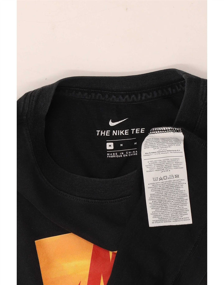 Camiseta Nike masculina gráfica Top médio algodão preto