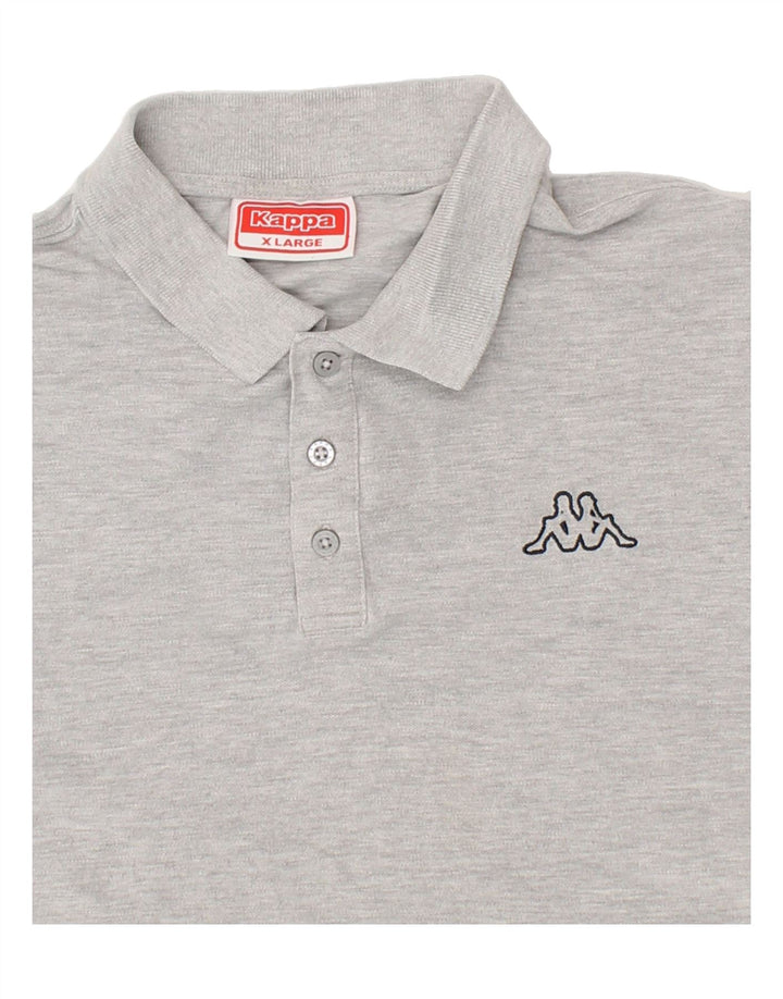KAPPA Mens Polo Shirt XL Grey Cotton Vintage Kappa and Second-Hand Kappa from Messina Hembry 
