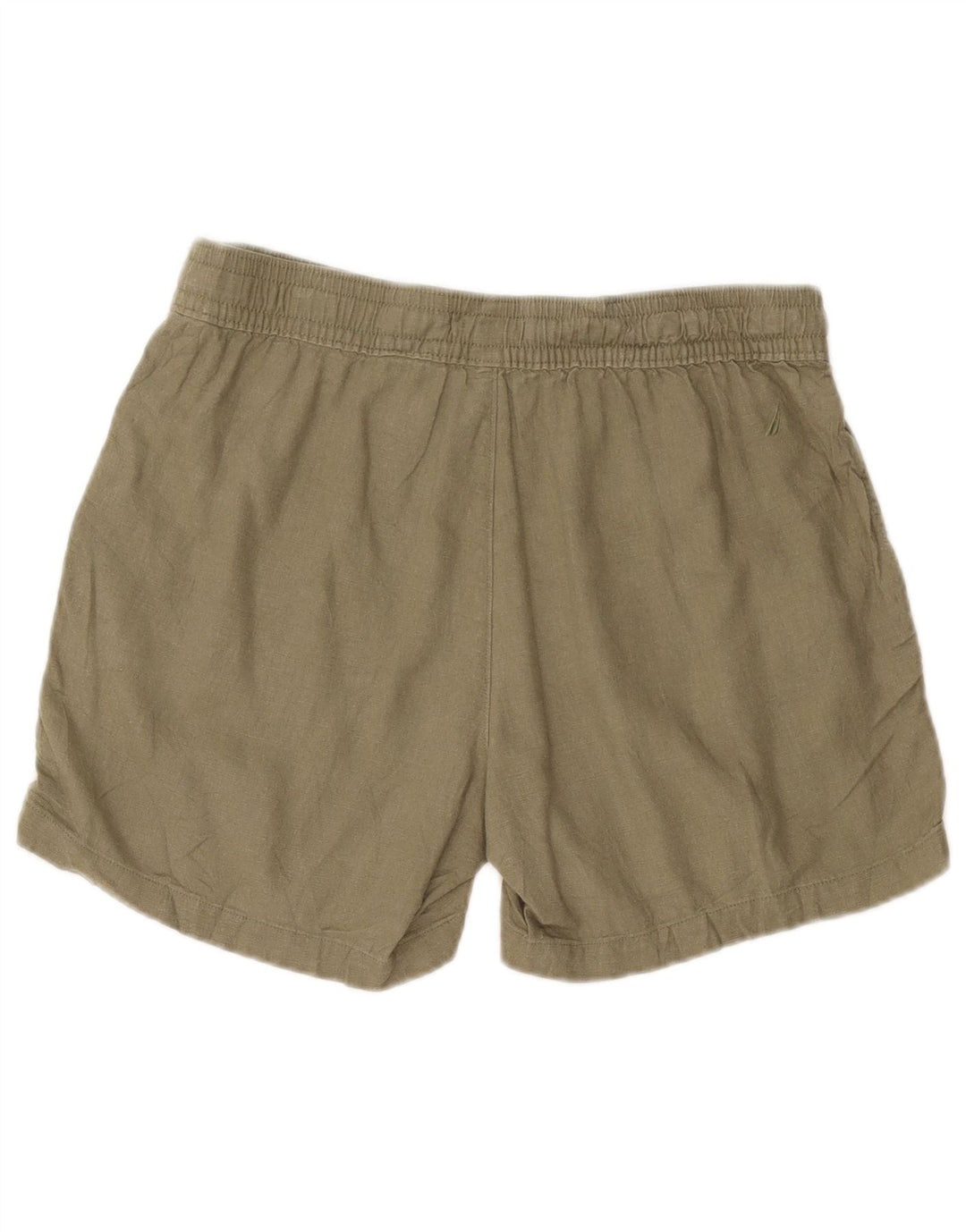 Shorts Chino Feminino Nautica Médio W30 Linho Cáqui