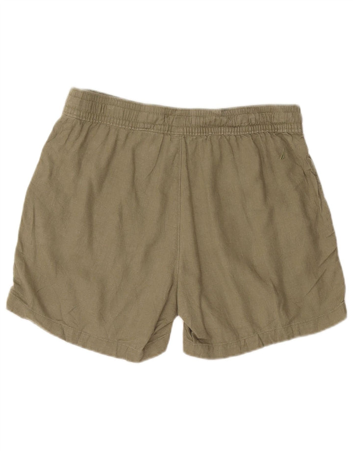 Shorts Chino Feminino Nautica Médio W30 Linho Cáqui