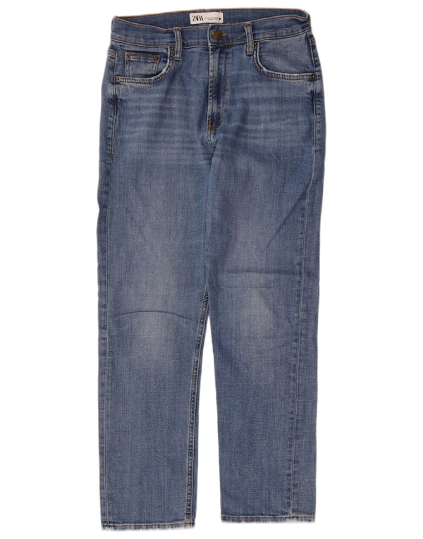 Calça jeans reta feminina Zara EU 40 médio W30 L27 azul