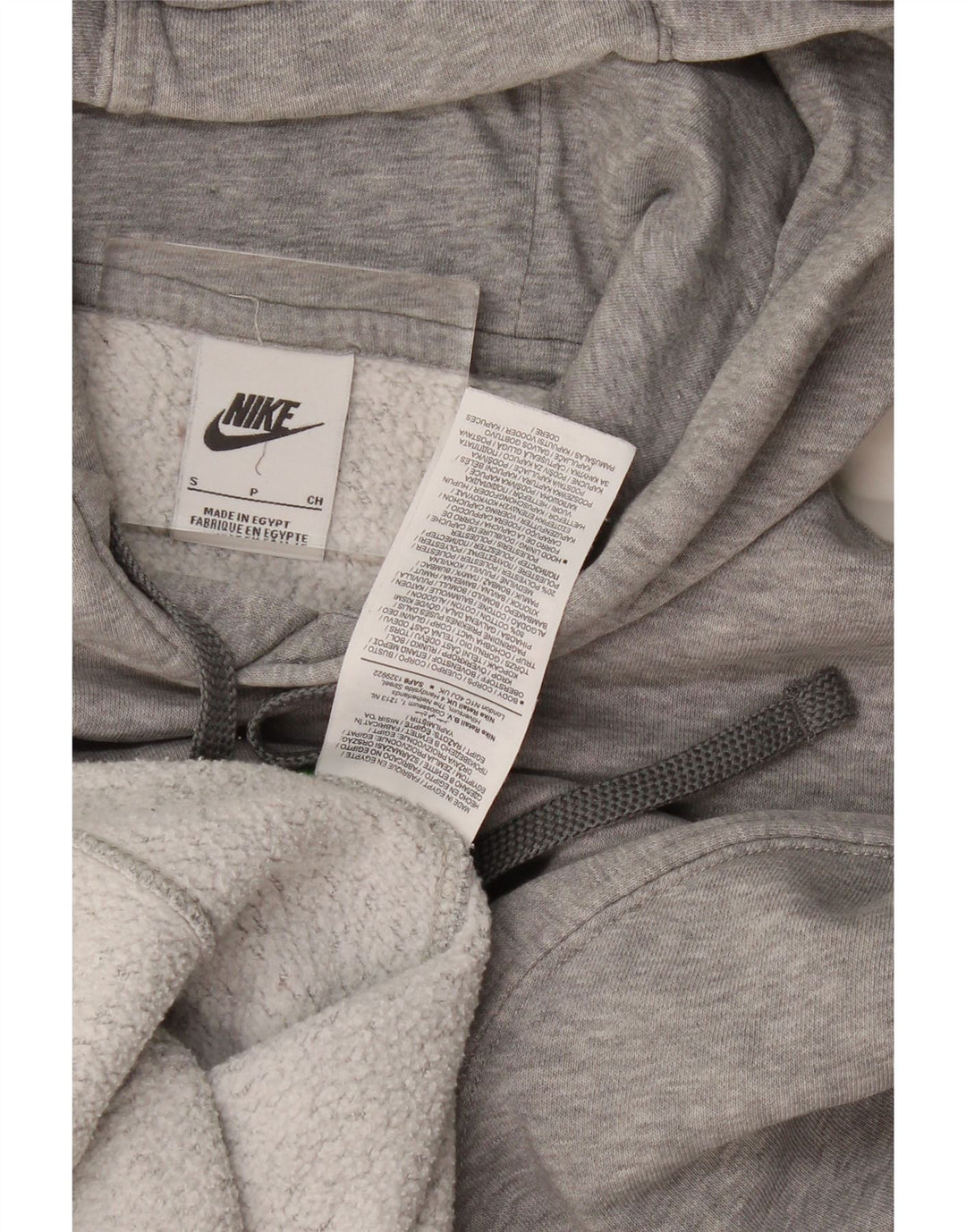 Jumper com capuz gráfico masculino Nike pequeno algodão cinza
