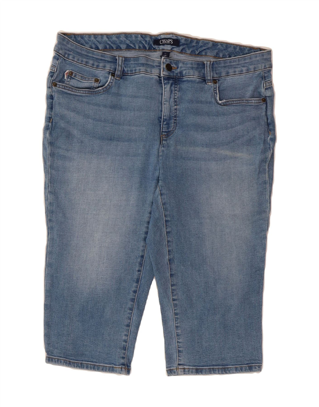 CHAPS Womens Bermuda Denim Shorts US 16 2XL W38 L16 Blue Cotton Vintage Chaps and Second-Hand Chaps from Messina Hembry 