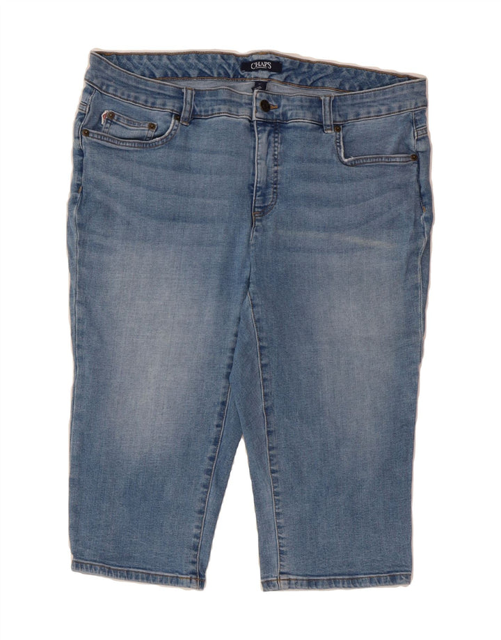 CHAPS Womens Bermuda Denim Shorts US 16 2XL W38 L16 Blue Cotton Vintage Chaps and Second-Hand Chaps from Messina Hembry 