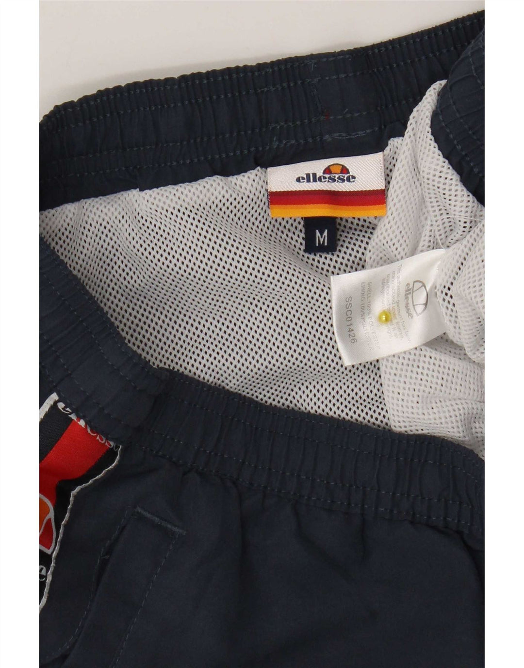 Shorts de natação masculino Ellesse gráfico médio azul marinho colorblock