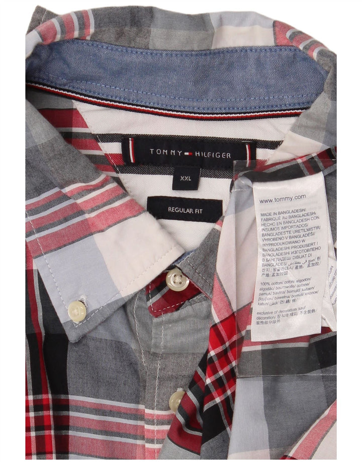Camisa masculina Tommy Hilfiger Regular Fit 2XL algodão xadrez multicolorido