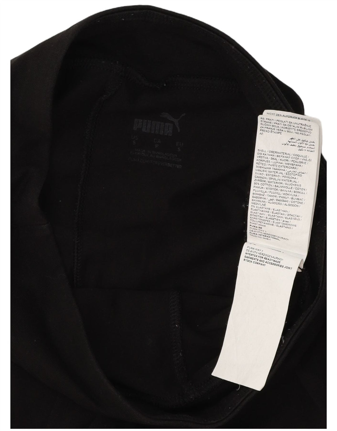 Leggings PUMA Feminino UK 10 Pequeno Algodão Preto