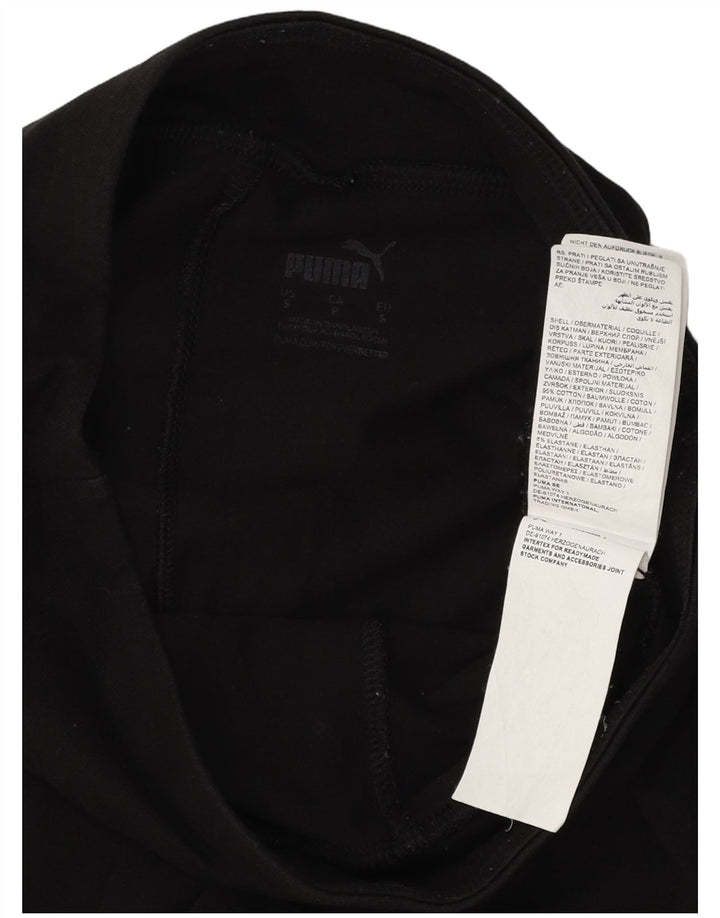 Leggings PUMA Feminino UK 10 Pequeno Algodão Preto