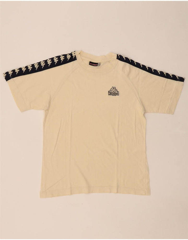Camiseta masculina gráfica KAPPA Top pequeno algodão colorblock bege
