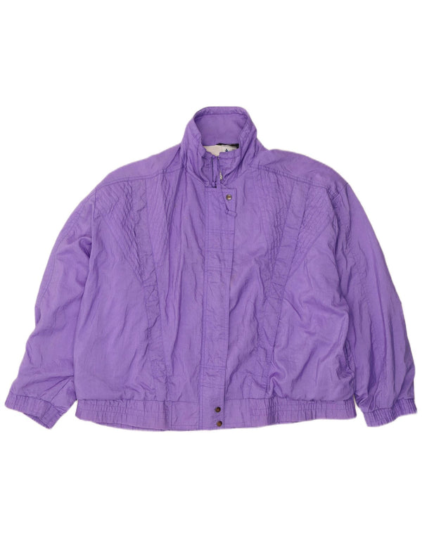 Jaqueta de chuva feminina grande Rodeo EU 42 nylon roxo grande