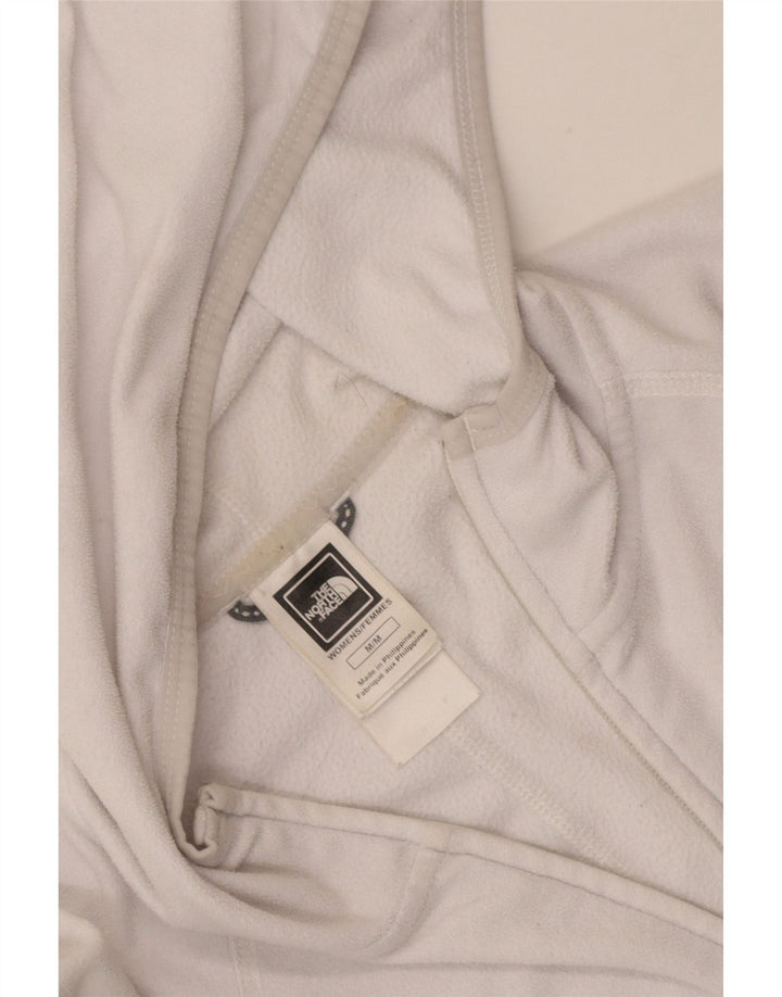 Jaqueta de lã com capuz feminina The North Face UK 12 poliéster branco médio