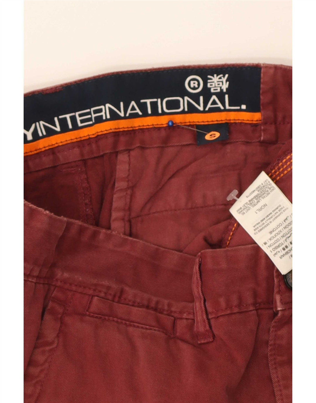 Superdry Mens Chino Shorts Pequeno W32 Marrom Algodão