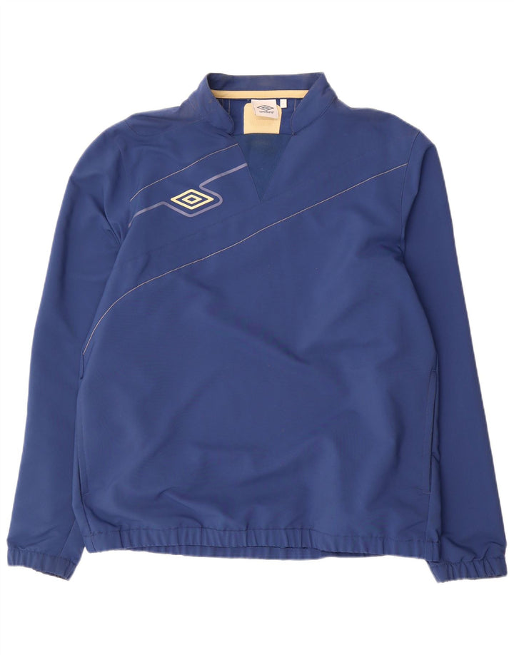 Umbro Mens Graphic Pullover Treino Top Jaqueta Grande Listrado Azul