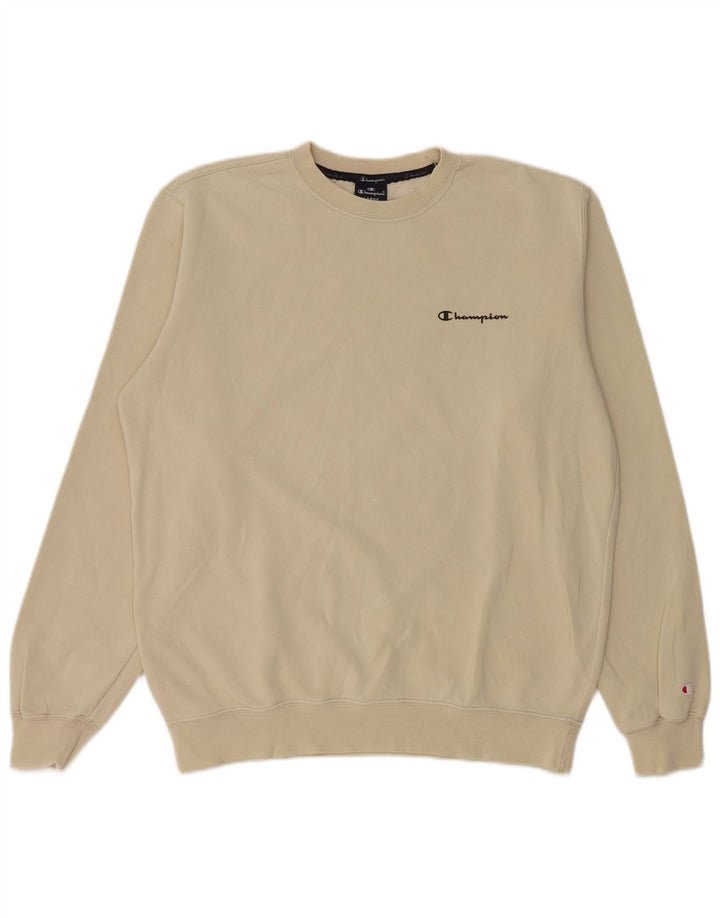 Champion moletom masculino jumper grande bege
