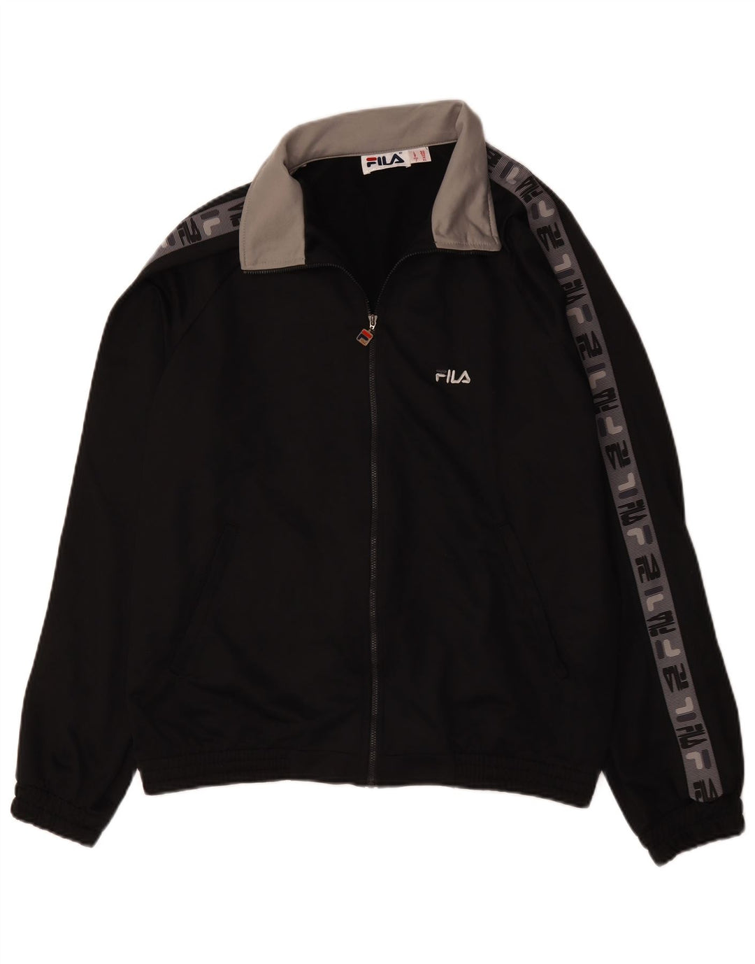 Jaqueta masculina Fila Graphic Tracksuit Top IT 50 Medium Black Colourblock