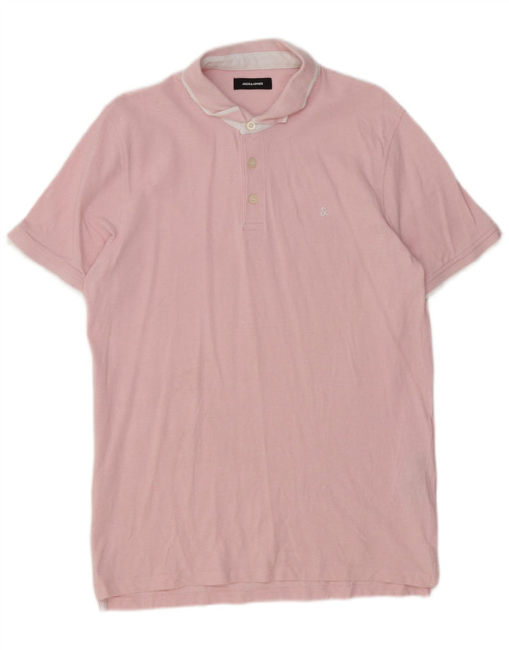 Camisa polo masculina Jack & Jones XL algodão rosa