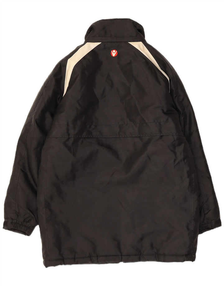 Casaco corta-vento masculino gráfico Macron UK 36 pequeno bloco colorido preto