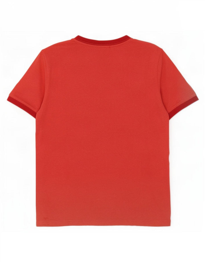 Camiseta feminina Superdry Top UK 10 pequeno algodão vermelho