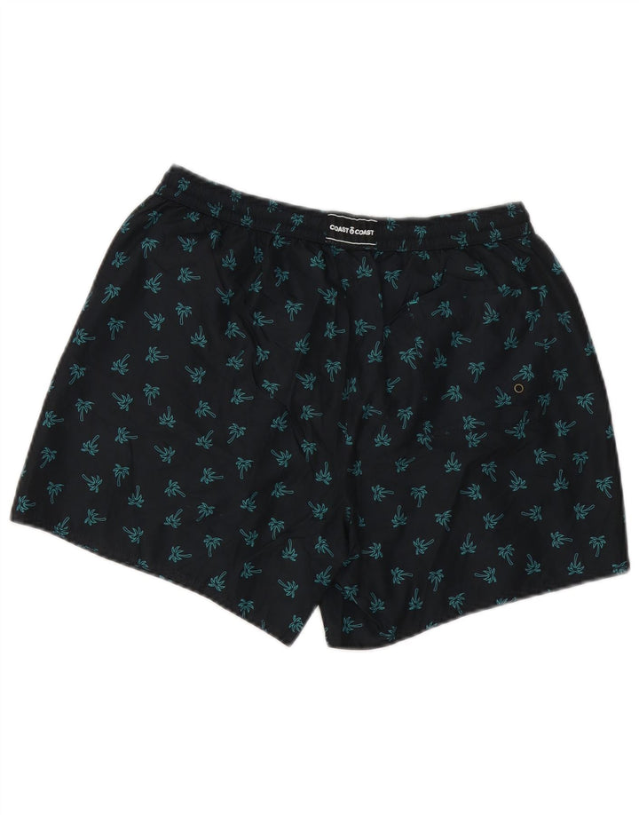 COAST Mens Graphic Natação Shorts Médio Poliéster Preto