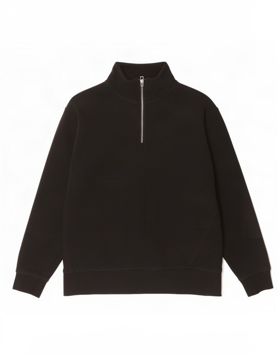 Moletom masculino Zara com zíper e gola alta de algodão preto