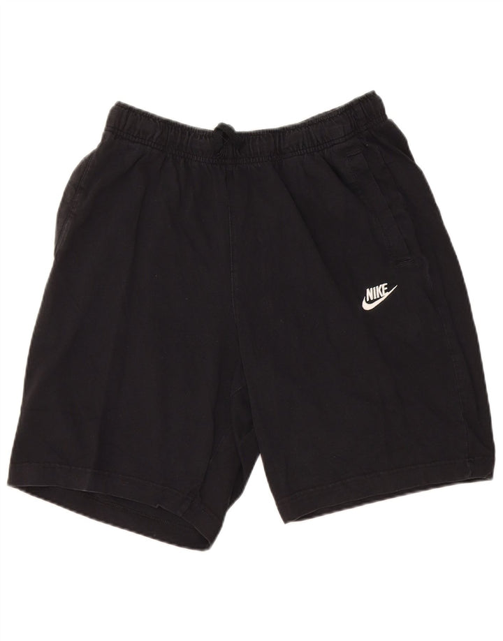 Shorts esportivos masculinos Nike médio algodão preto
