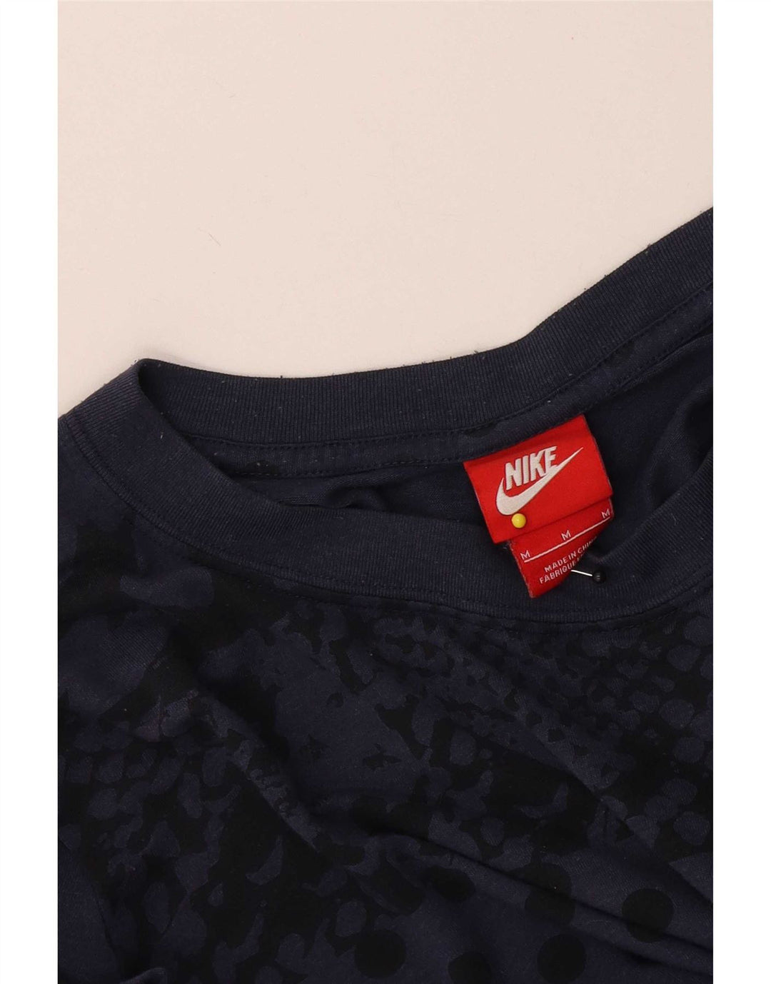 Camiseta feminina Nike Abstract Pattern Top UK 14 Médio Azul Marinho