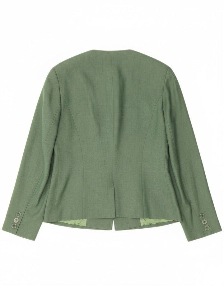 Jaqueta blazer feminina Gerry Weber com 1 botão UE 38 linho verde médio