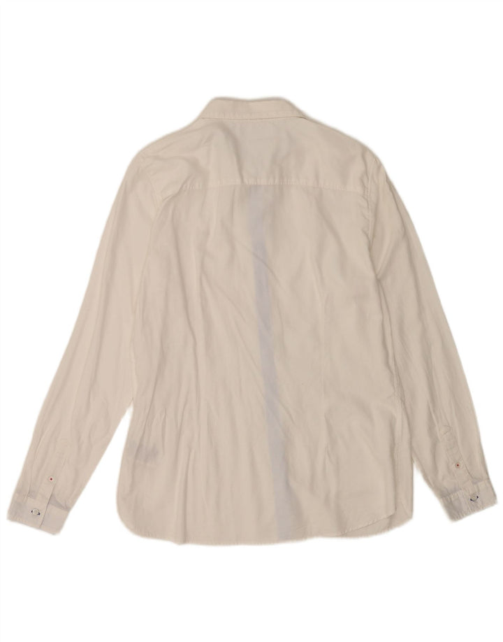 Camisa feminina Tommy Hilfiger Stretch EUA 12 grande algodão branco