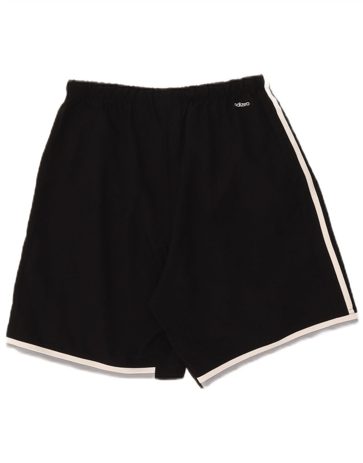 Shorts esportivos masculinos Adidas médio preto colorblock poliéster
