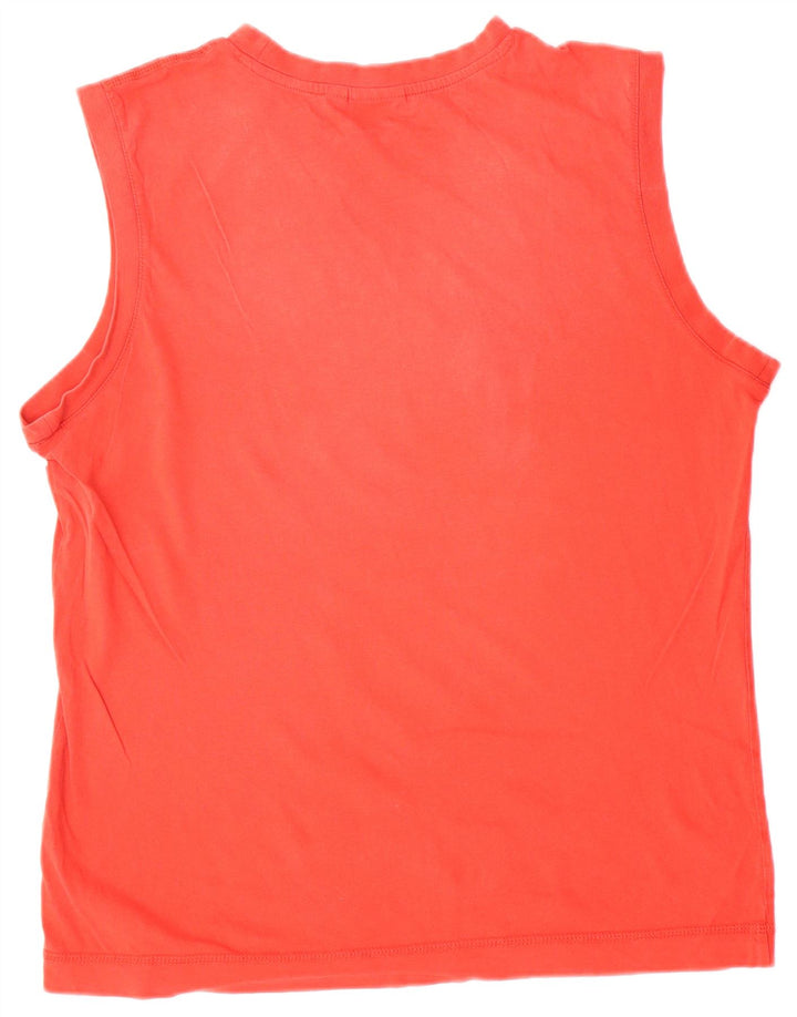 PUMA Mens Graphic Vest Top Grande Algodão Vermelho