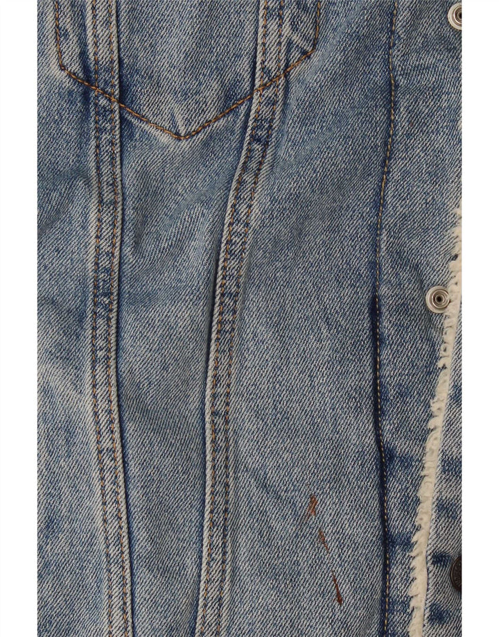 Jaqueta jeans masculina Sherpa Levi's UK 40 grande azul
