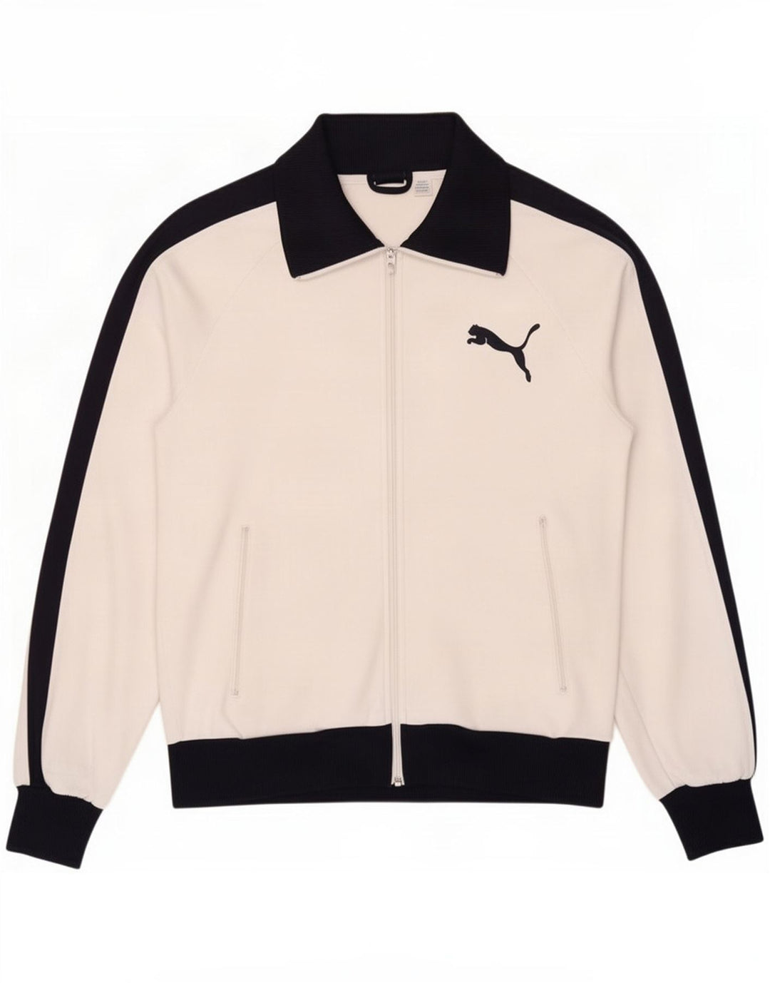 Puma Mens Graphic Tracksuit Top Jacket Médio Branco Colourblock Poliéster