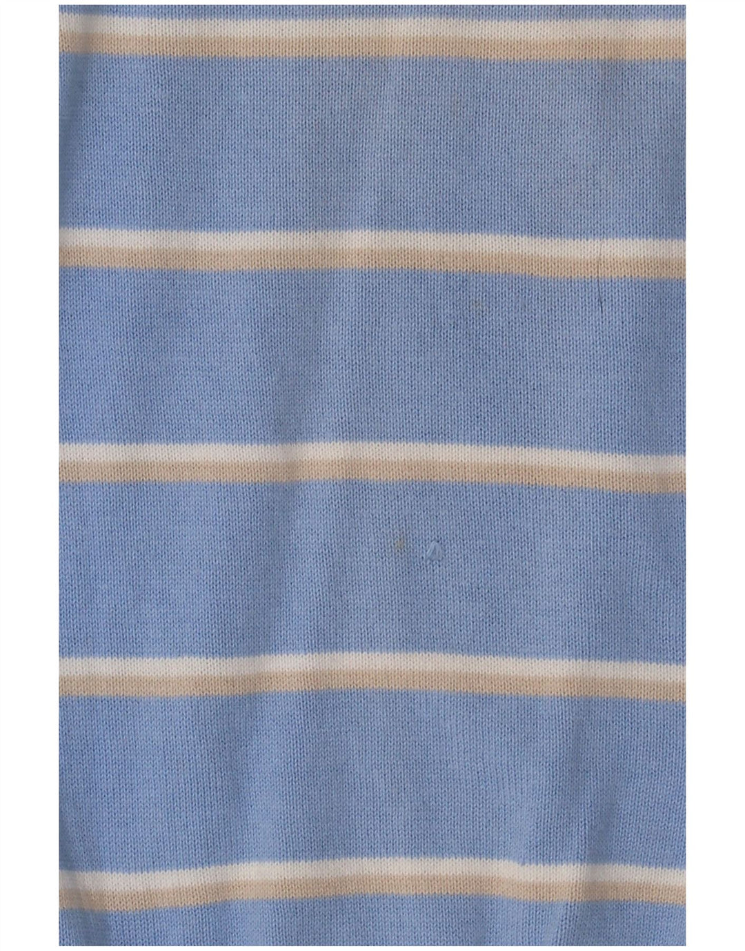 Suéter masculino Kappa com decote em V de algodão listrado azul médio