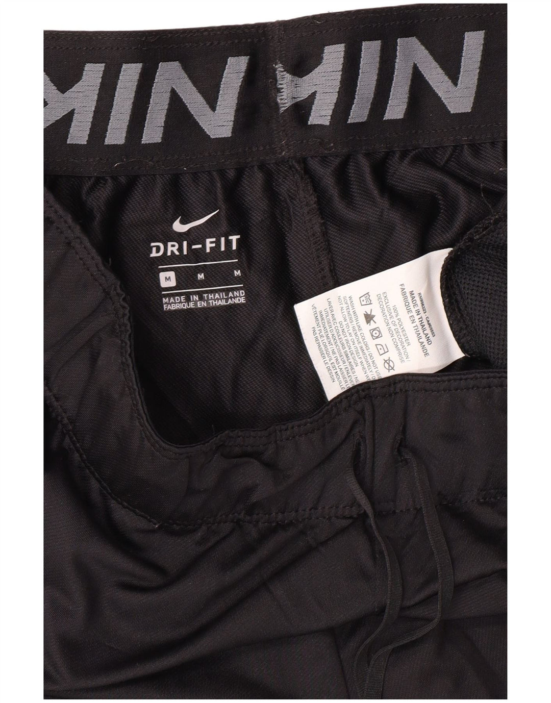 Shorts esportivos femininos NIKE Dri Fit UK 14 médio preto poliéster