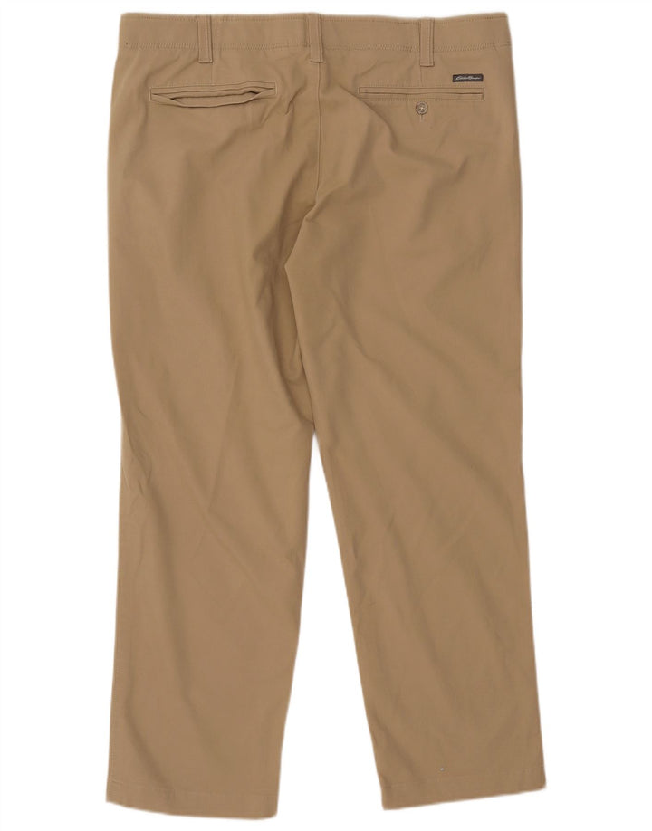 Calça Chino masculina EDDIE BAUER reta W38 L30 algodão bege