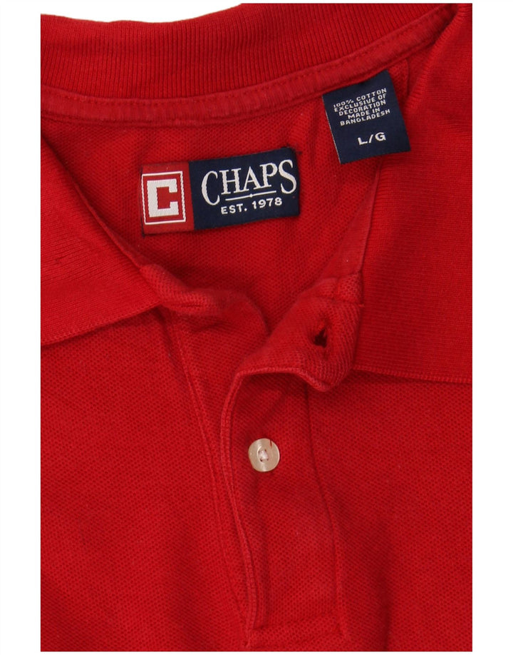 Camisa polo masculina CHAPS grande algodão vermelho