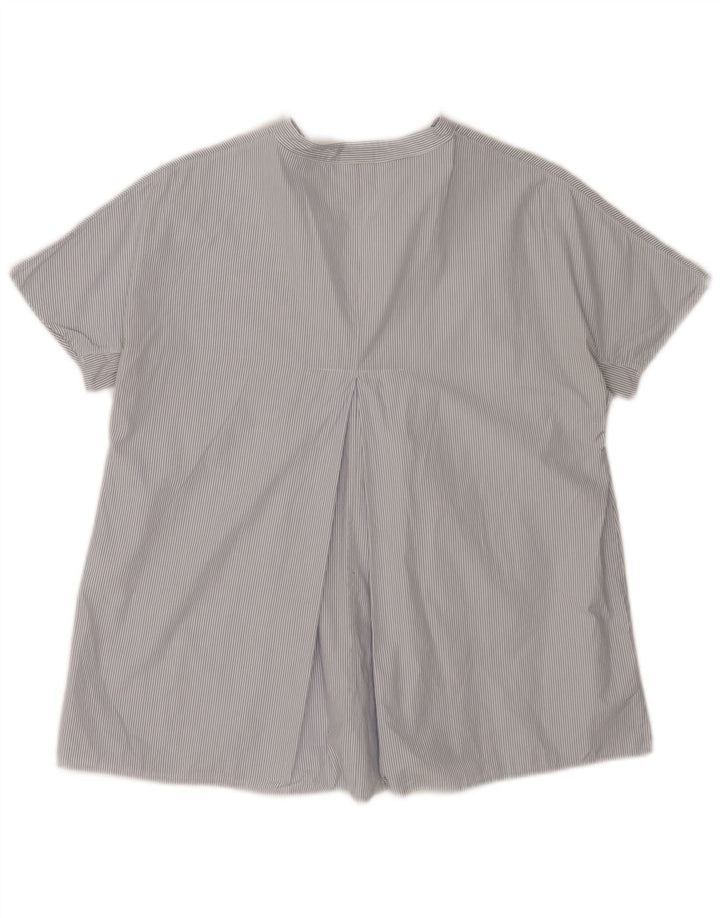 Blusa feminina Aspesi EU 38 algodão listrado azul médio