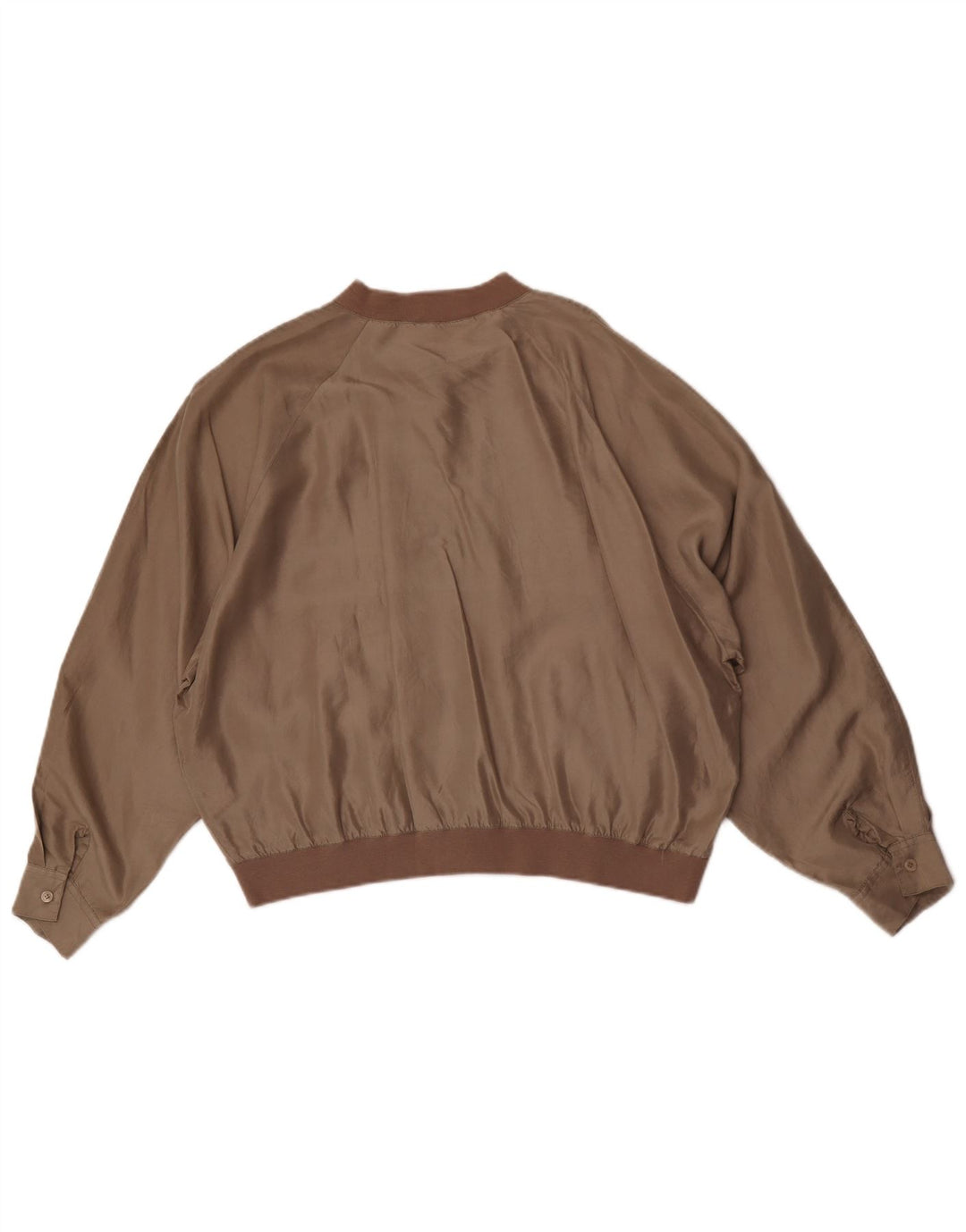 Jaqueta bomber oversized feminina Marco Pecci IT 42 médio marrom seda