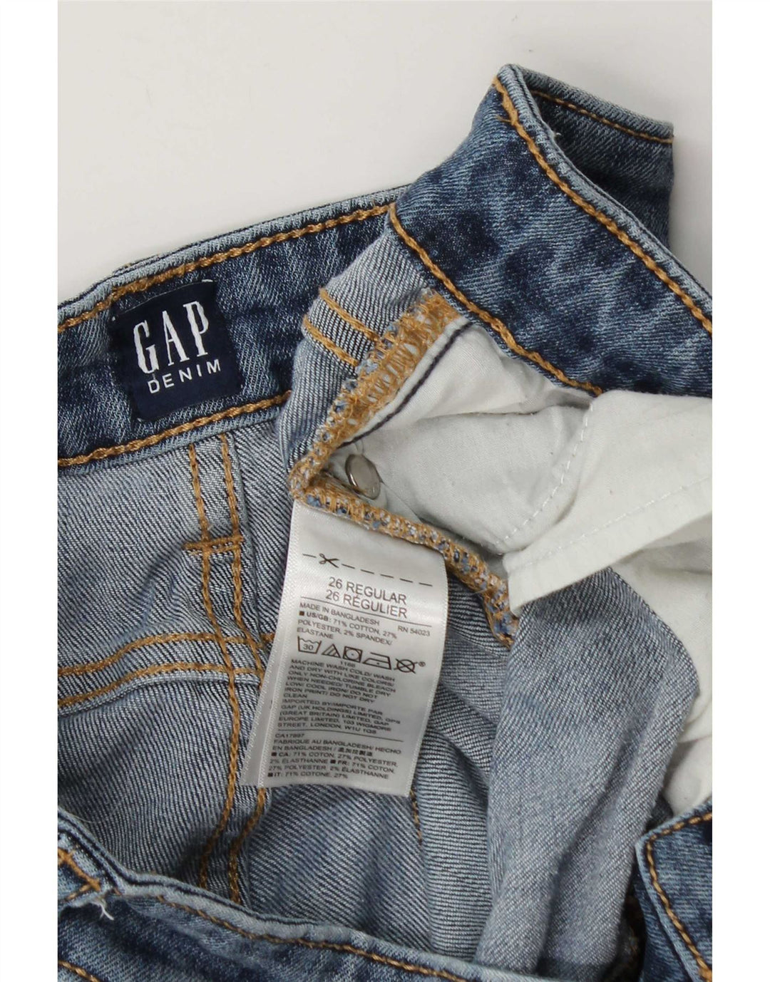 Calça jeans skinny feminina Gap W26 L29 algodão azul
