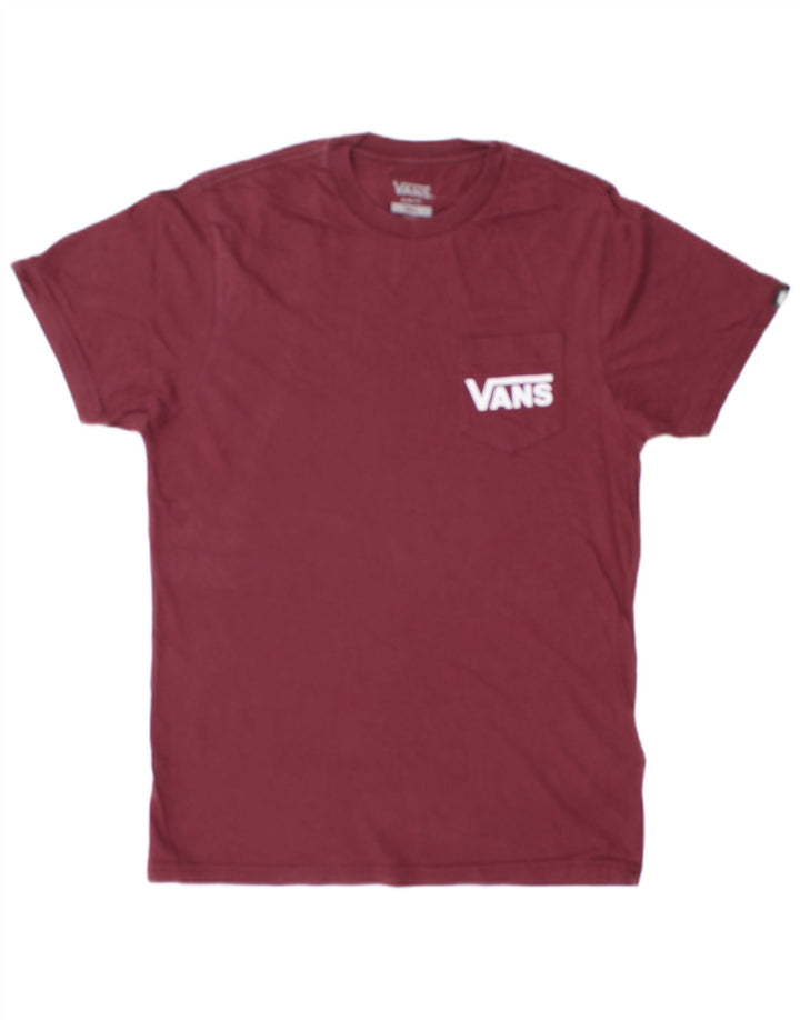Camiseta masculina VANS Slim Fit Graphic Top Pequeno Marrom Algodão