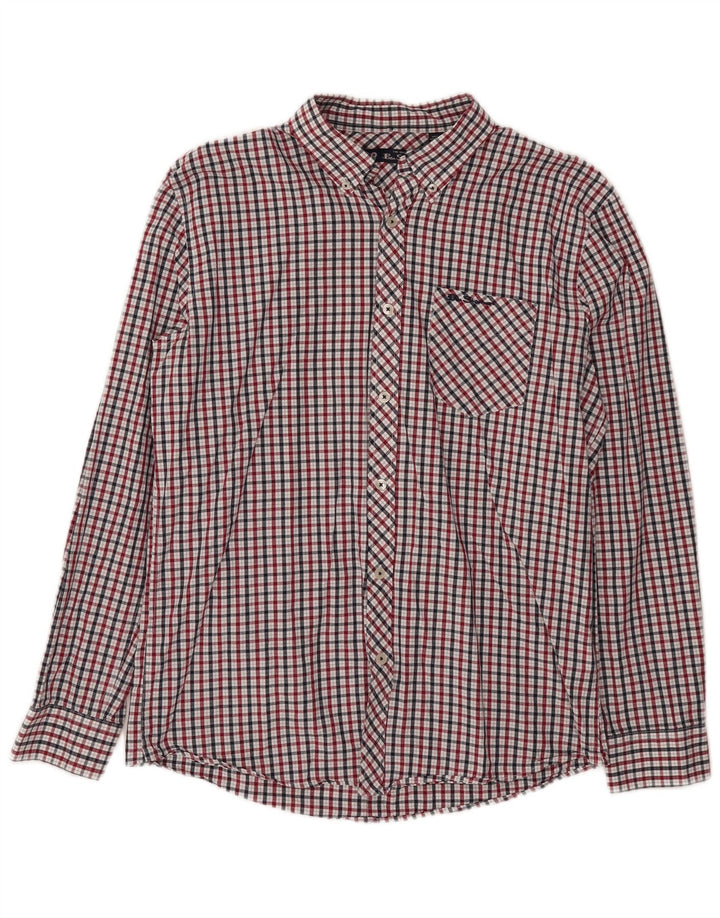 Camisa masculina Ben Sherman grande algodão xadrez multicolorido