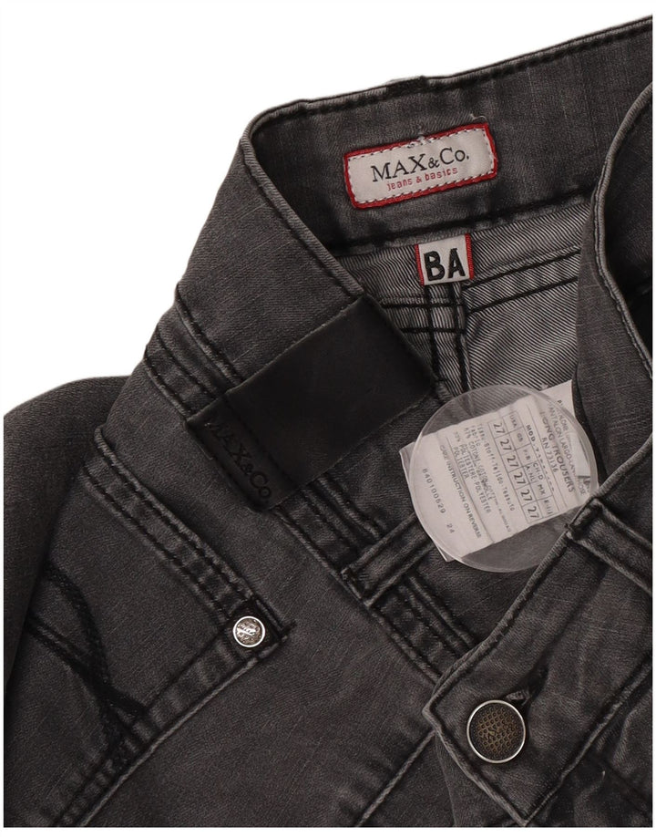 Max & Co. Jeans Slim Feminino W27 L28 Algodão Cinza