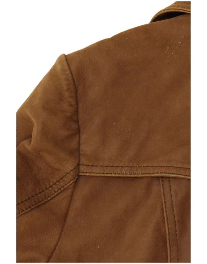 Casaco de couro feminino HEINE IT 38 XS couro marrom