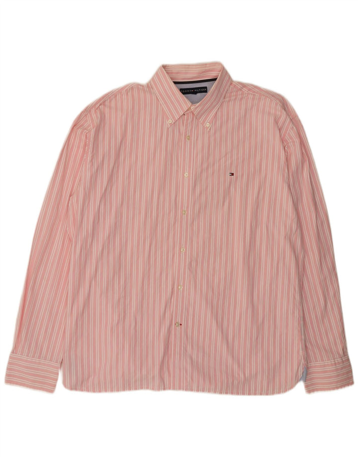 Camisa masculina Tommy Hilfiger 2XL listra rosa