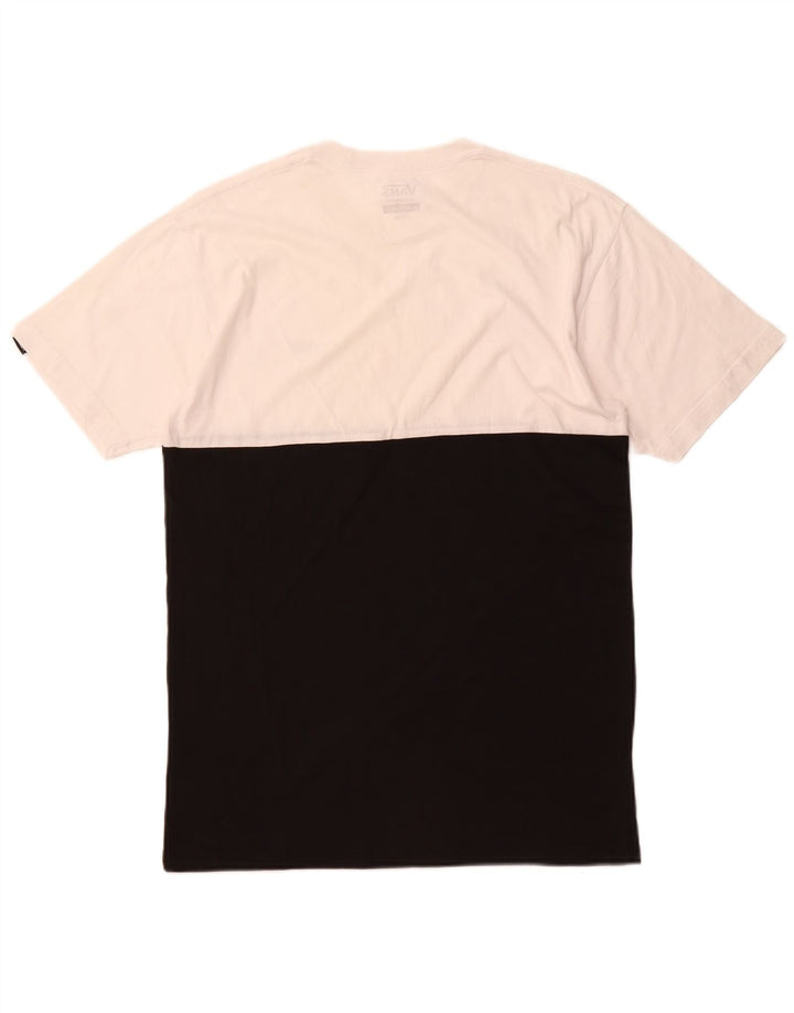 Camiseta masculina VANS Classic Fit Top médio branco colorblock